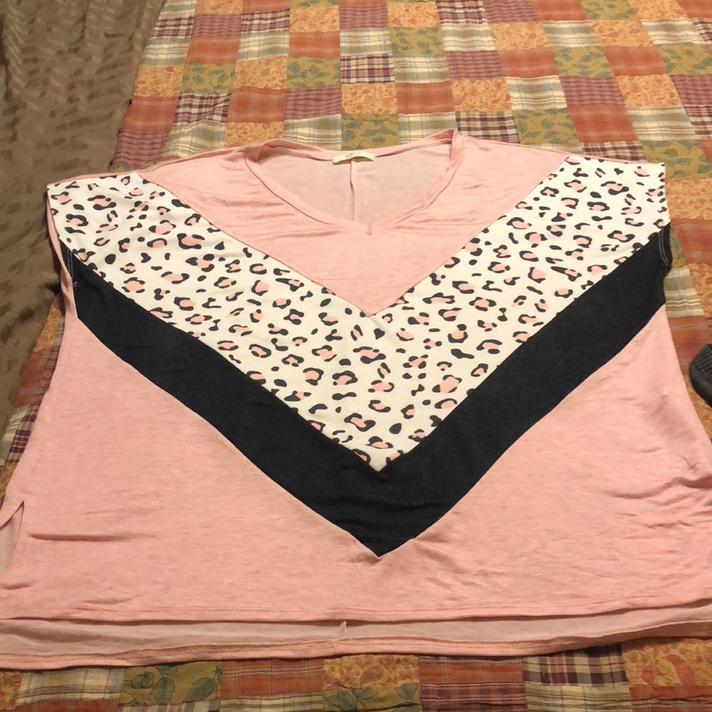 Pink leopard shirt